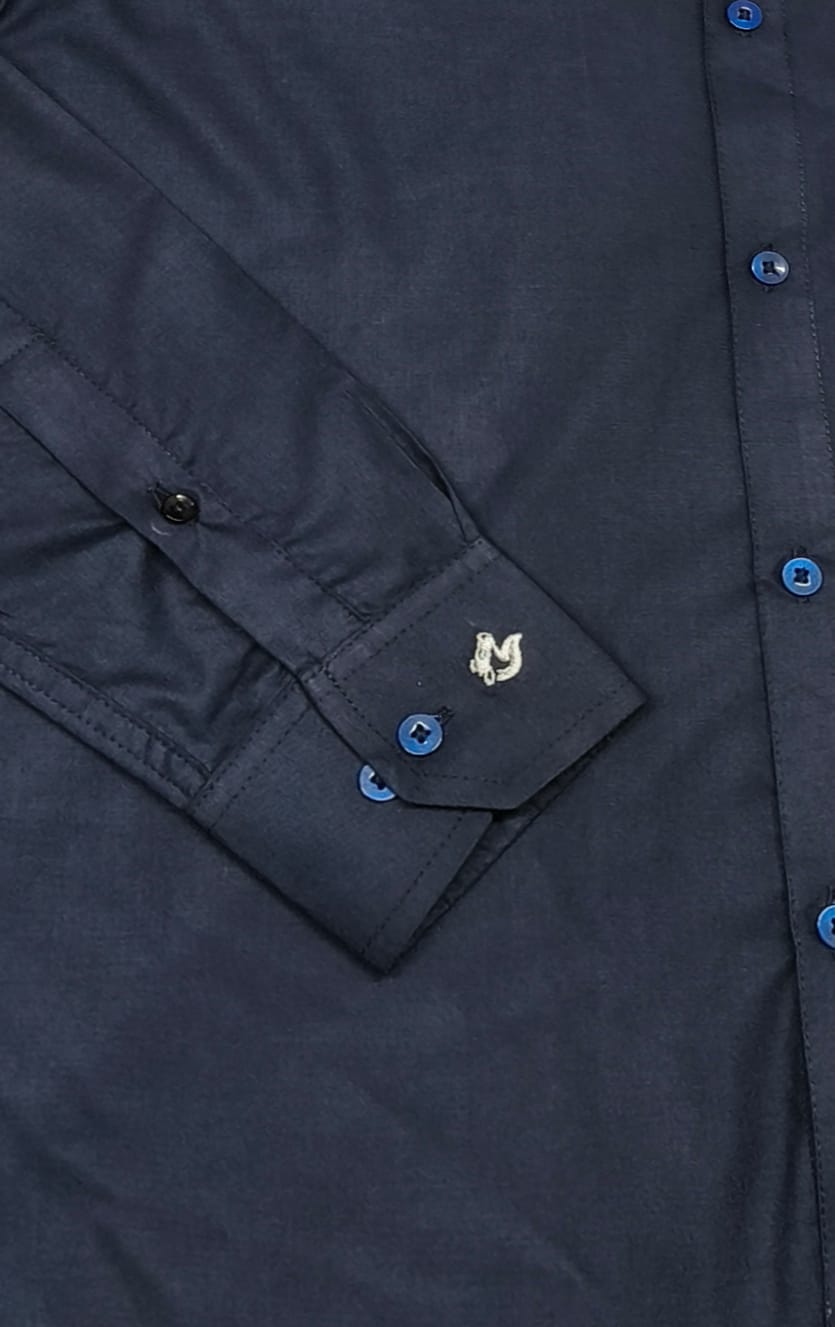 Men’s Navy Blue Formal Shirt – Classic Elegance with a Modern Edge