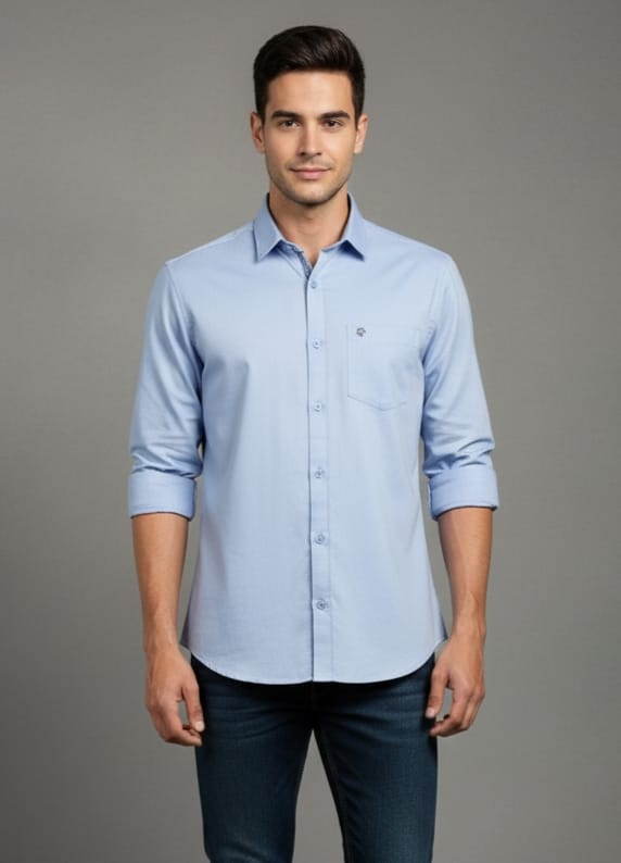 Men’s Sky Blue Formal Shirt – Fresh, Refined, and Effortlessly Stylish